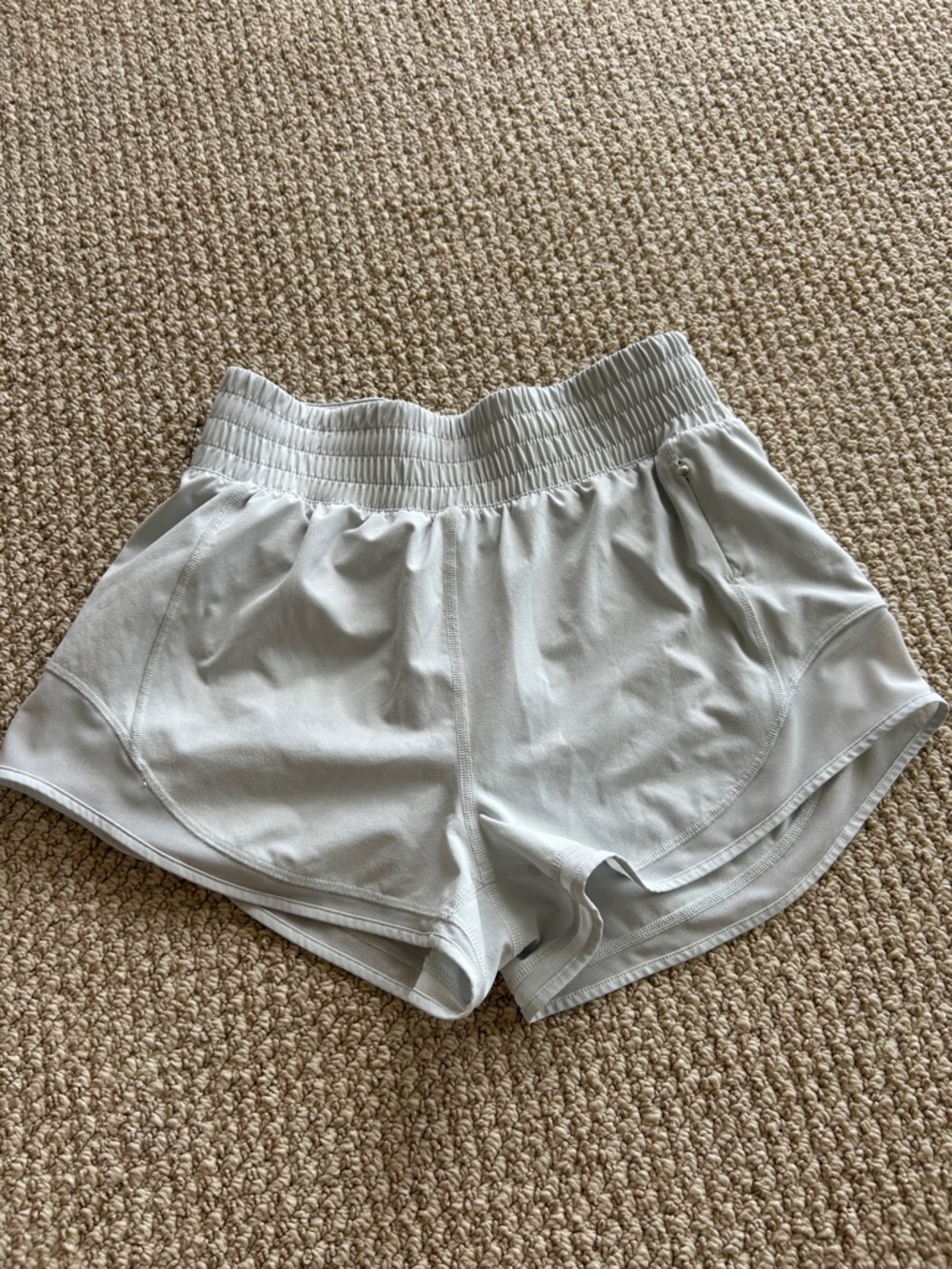 Light Blue Gray aritziaAthletic Shorts with Elastic Waistband